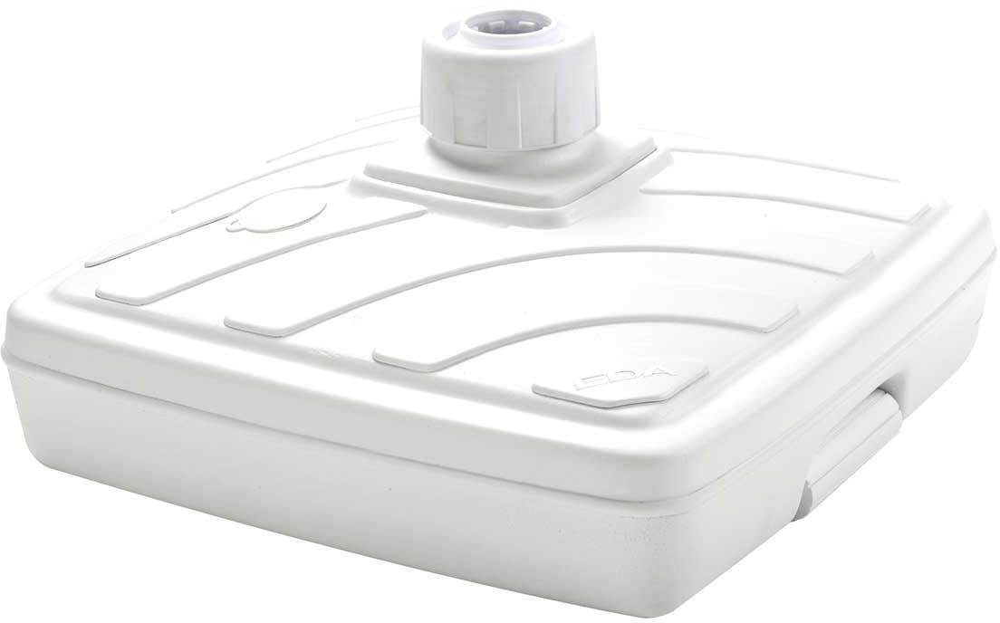 EDA Pied de parasol carré 40 L blanc