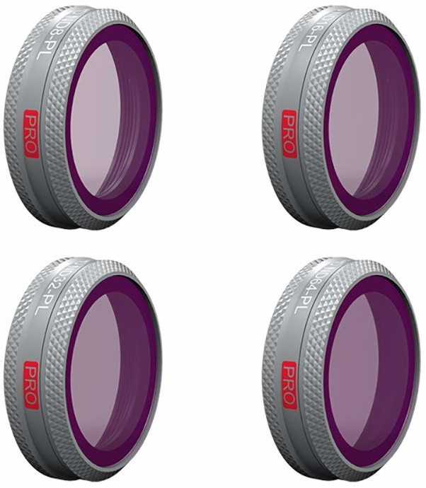 PGYTECH Set 4 filtres ND8/PL ND16/PL ND32/PL ND64/PL pour DJI Mavic 2 Zoom