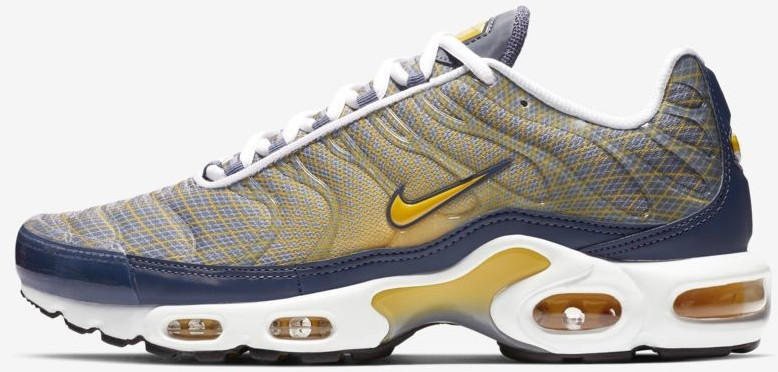 nike air max plus og steel spun yellow & white