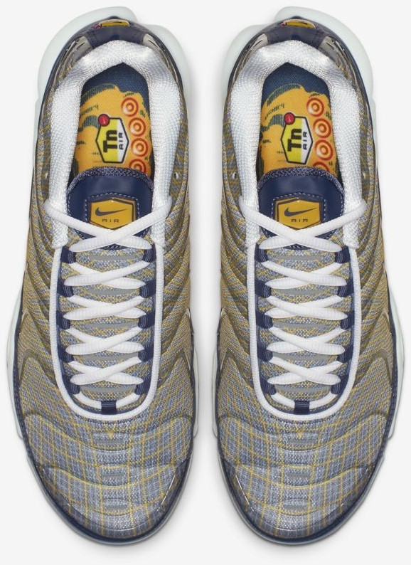 nike air max plus og steel spun yellow & white