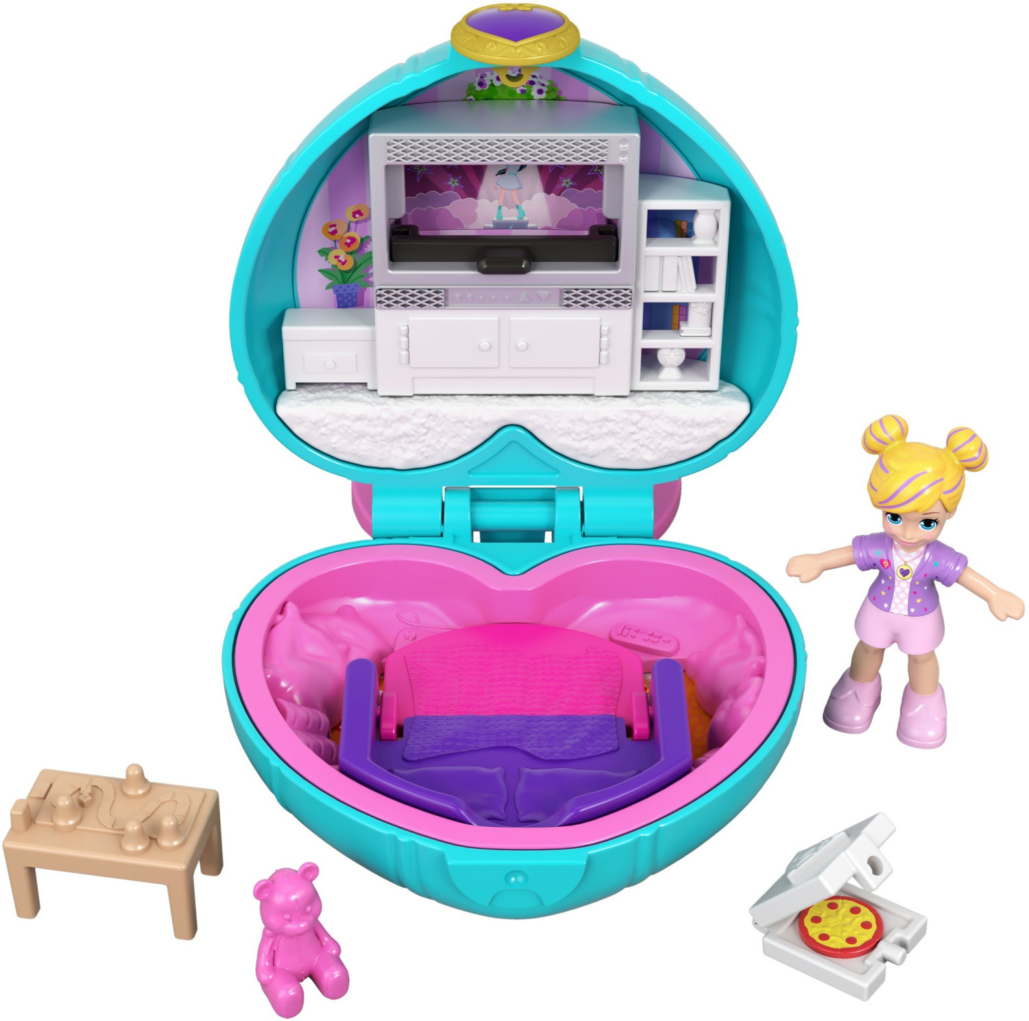 Polly Pocket Tiny Pocket Places Polly's Sleepover Playset