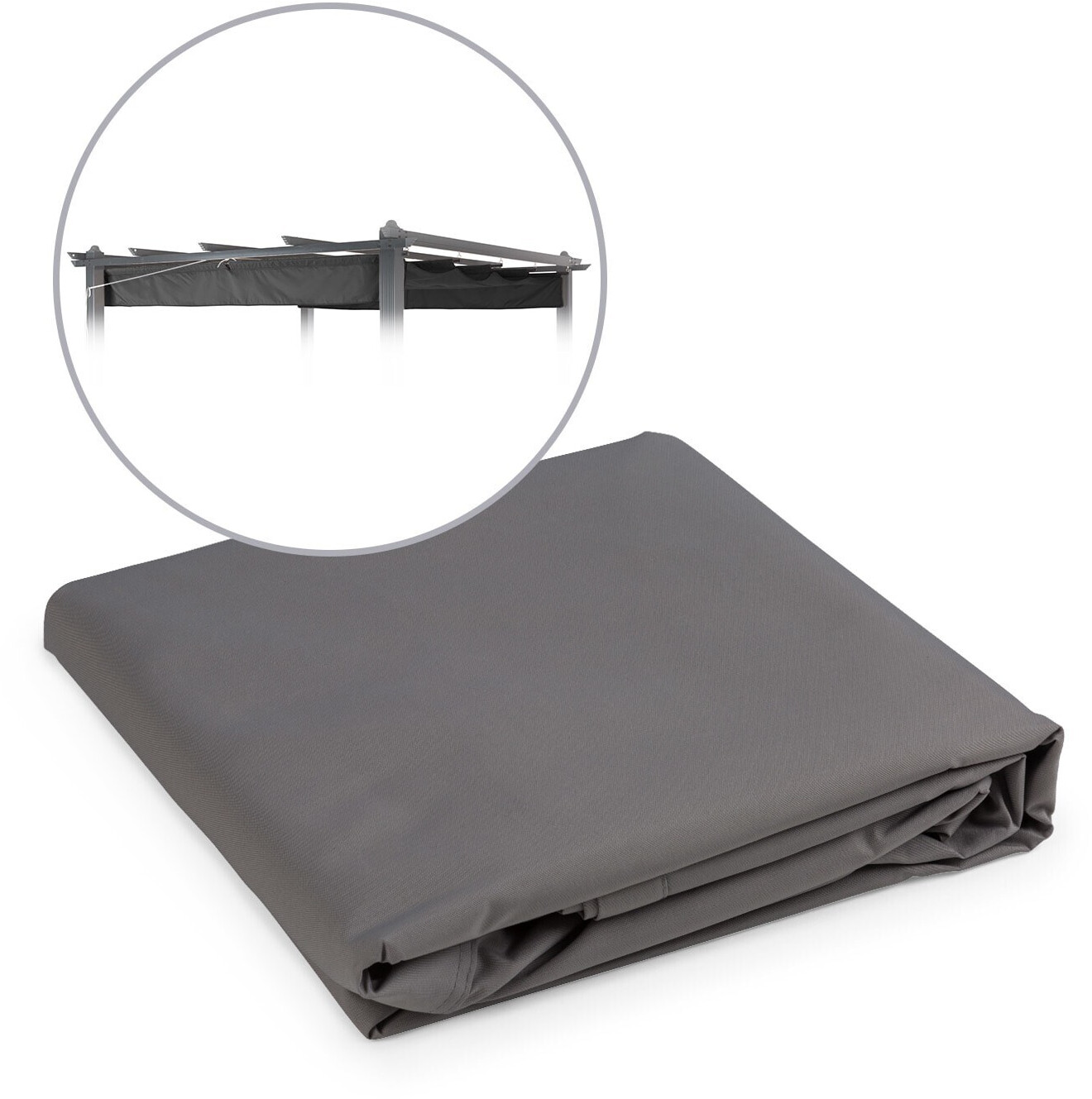 Blumfeldt Toit de rechange pour pergola Pantheon 3 x 3 m gris