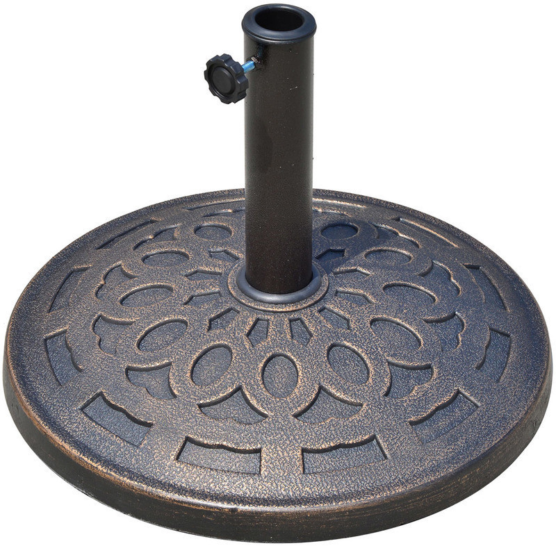 HomCom Pied de parasol motif rosace 12 kg