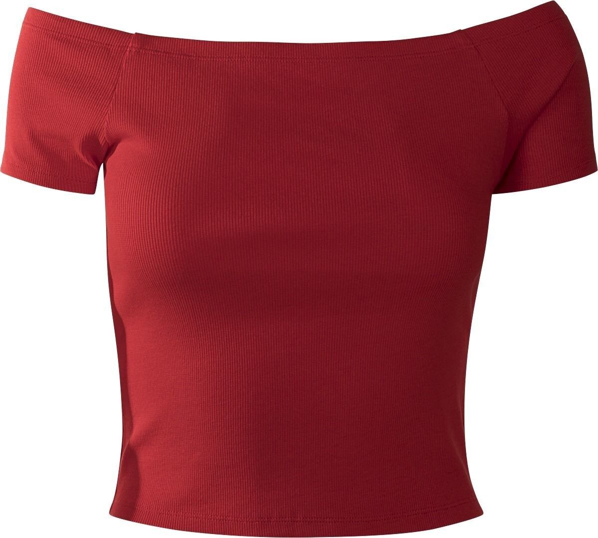 Urban Classics Ladies Off Shoulder Ripp Tee fire red