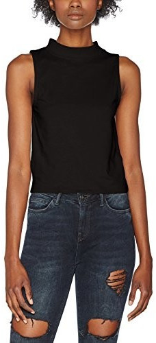 Urban Classics Ladies Turtleneck Short Top black