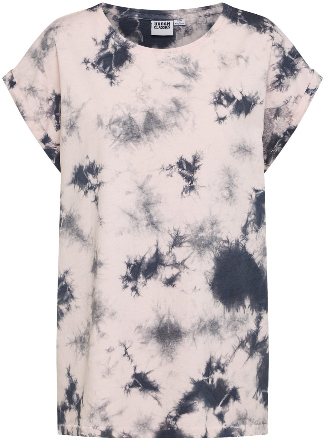 Urban Classics Ladies Batic Extended Shoulder Tee pink/grey