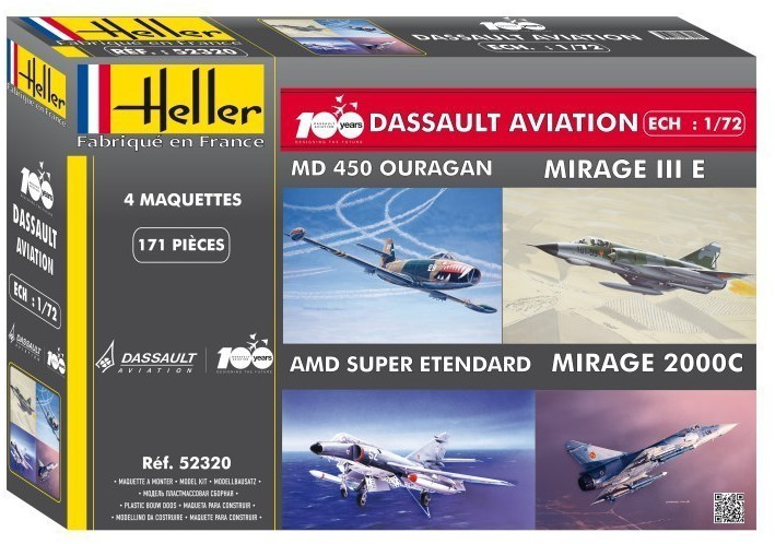 Heller Coffret 100 ans Aviation Dassault 1:72 (52320)