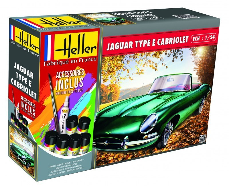 Heller Jaguar Type E 328 OTS avec accessoires 1:24 (56719)