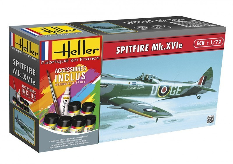 Heller Spitfire Mk. XVI avec accessoires 1:72 (56282)