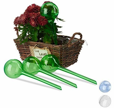 Relaxdays Set of 4 Watering Bulb Green