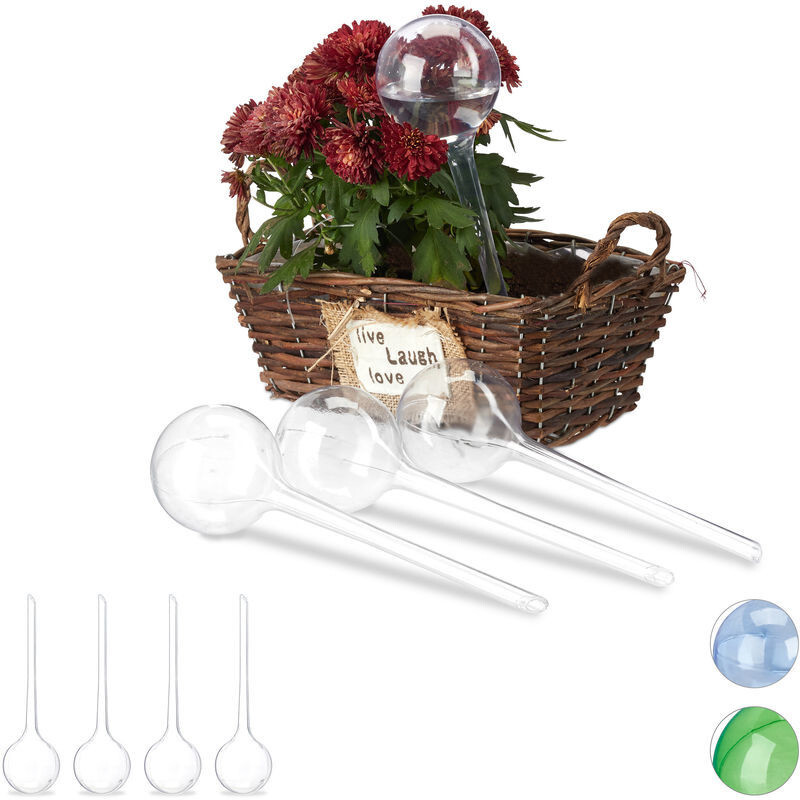 Relaxdays Set of 8 Watering Bulb White