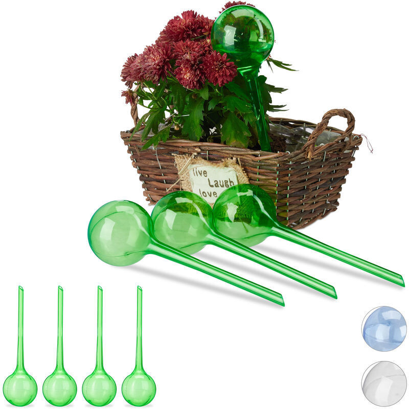 Relaxdays Set of 8 Watering Bulb Green