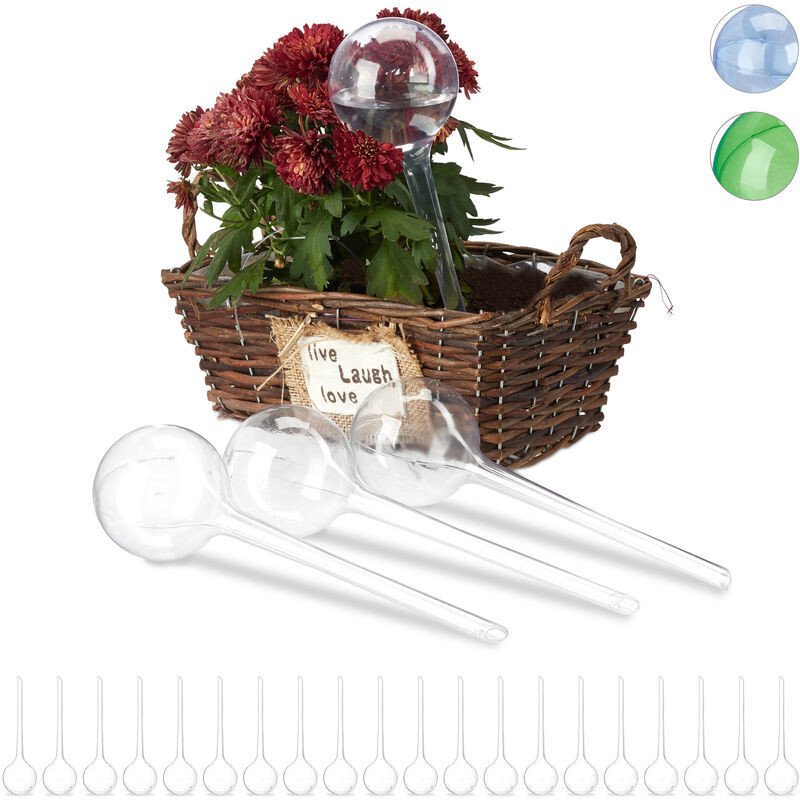 Relaxdays Set of 24 Watering Bulb transparent