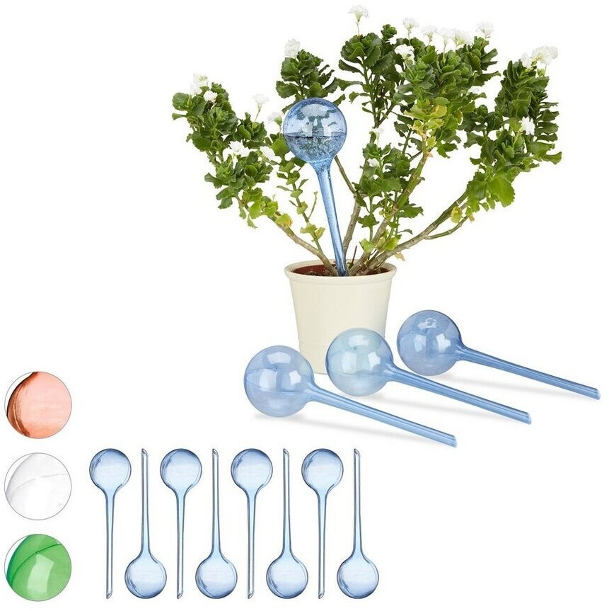 Relaxdays Set of 12 Watering Bulb Blue