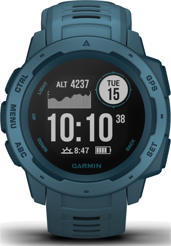 garmin instinct gps watch lakeside blue