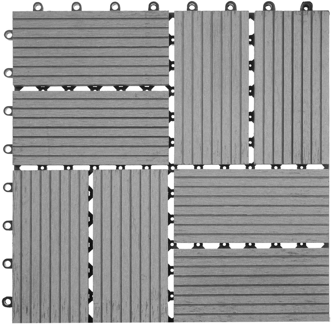 Mendler Rhone gris Rectangle 30 x 30 cm (11 pièces)