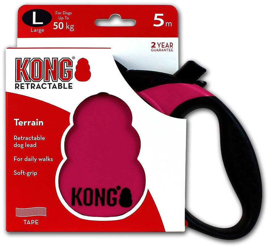 Kong Retractable Terrain Pink L
