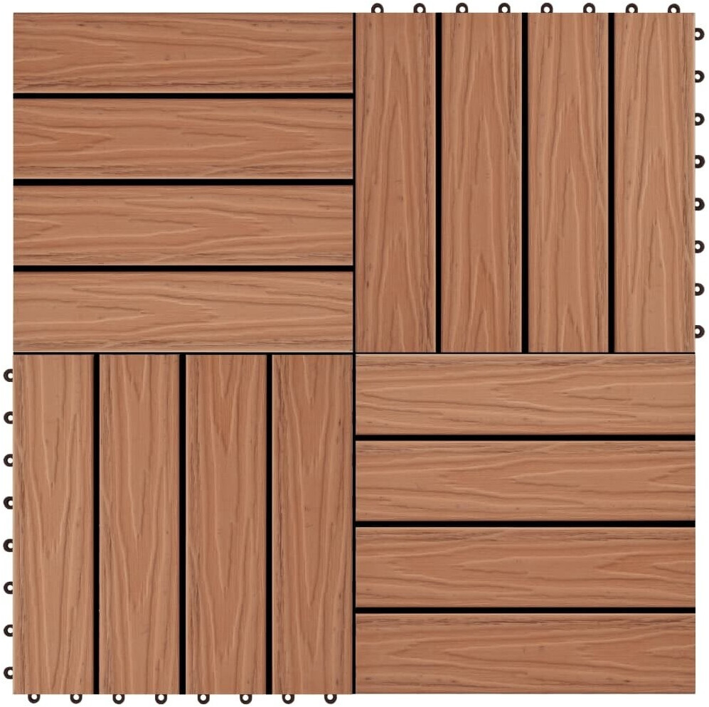 VidaXL Decking board WPC 30 x 30 cm (11 pieces)