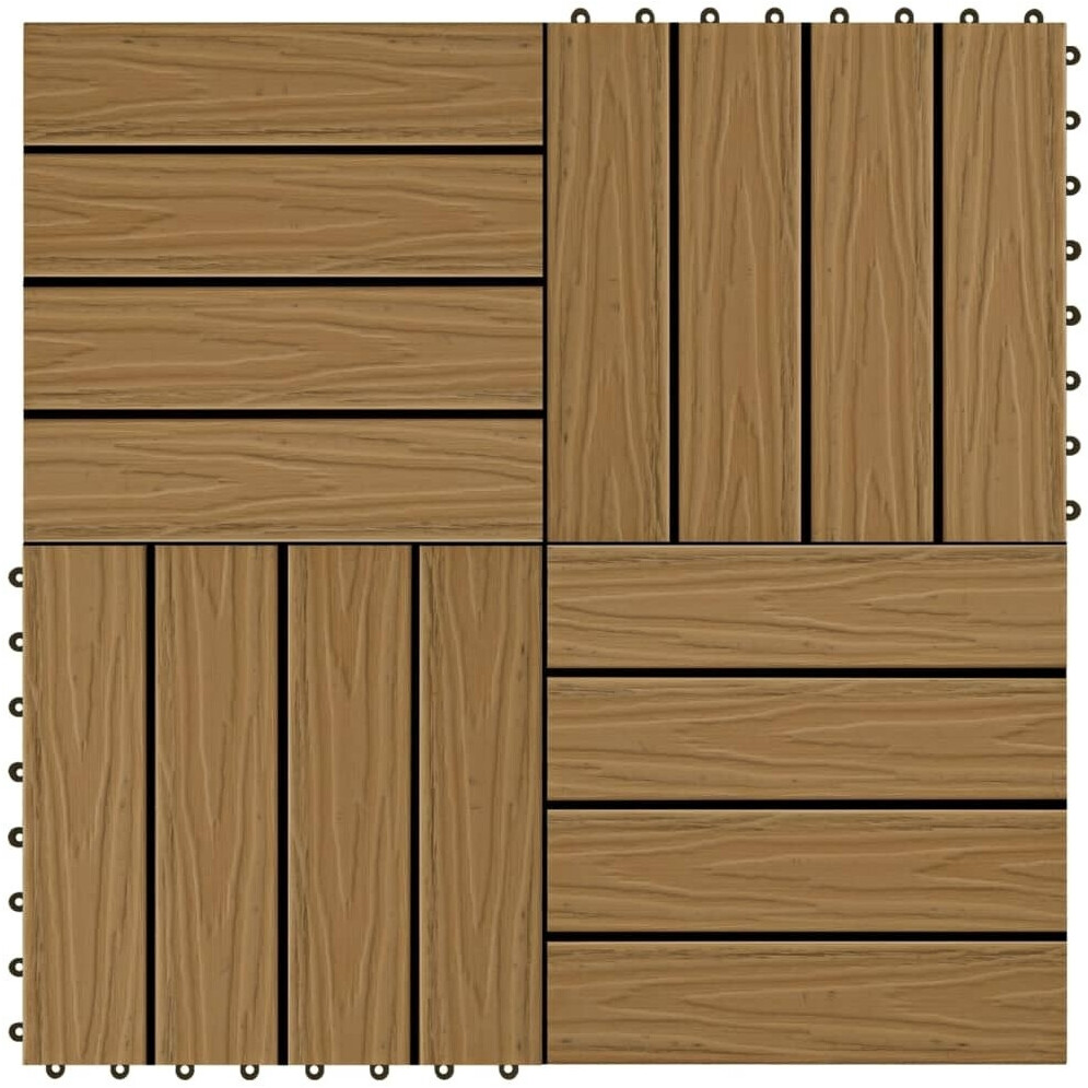 VidaXL Decking board WPC teak 30 x 30 cm (11 pieces)
