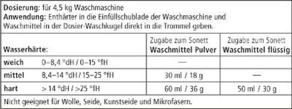 Sonett Enthärter (1kg), Bild 3