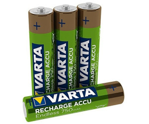 16 x Varta Recharge Accu Endless 56673 750mAh AAA Micro HR03 1,2V Akku 