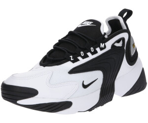 nike zoom 2k trainers in white and black