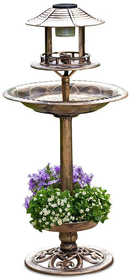 Baldur-Garten Solar Bird Bath with Planting Bowl