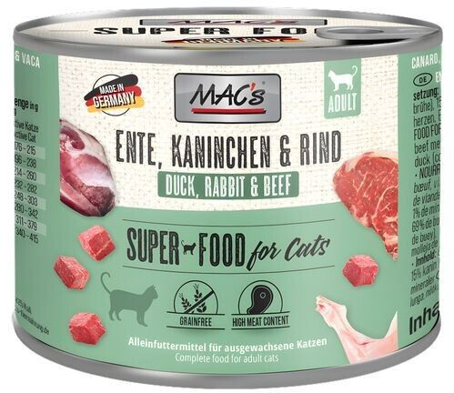 MAC's Cat Duck, Rabbit, Beef 200g