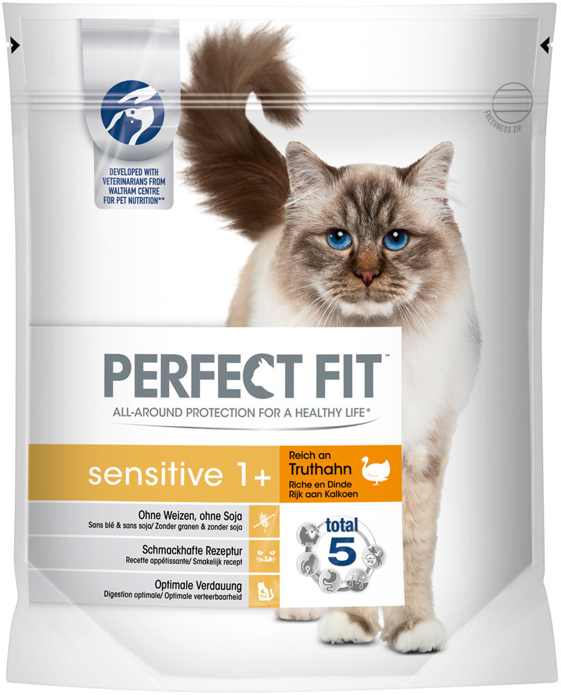 Perfect Fit Cat Sensitive 1+ Dry Food Turkey 1,4kg