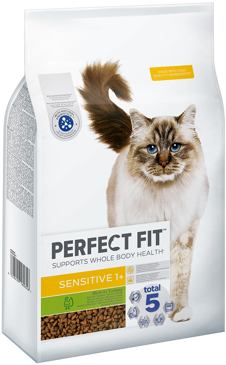 Perfect Fit Cat Sensitive 1+ Dry Food Turkey 7kg