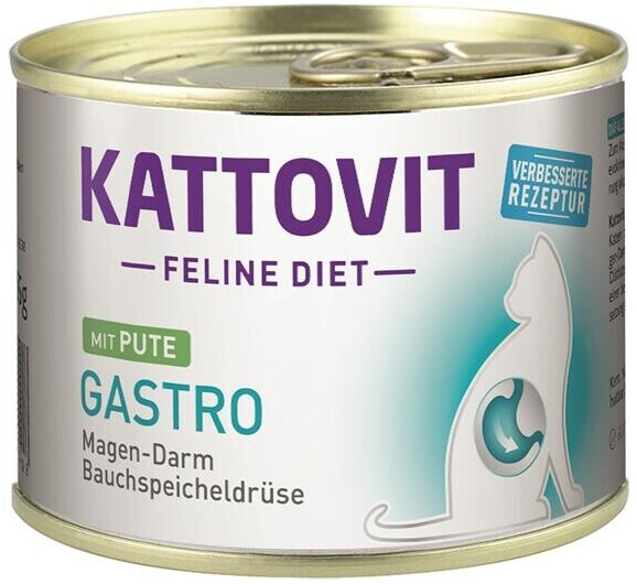 Kattovit Feline Diet Gastro Wet Food with Turkey 185g