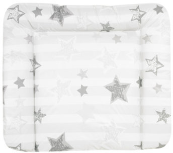 Alvi Changing Mat Foil Molly 75x85cm - Silver Star White