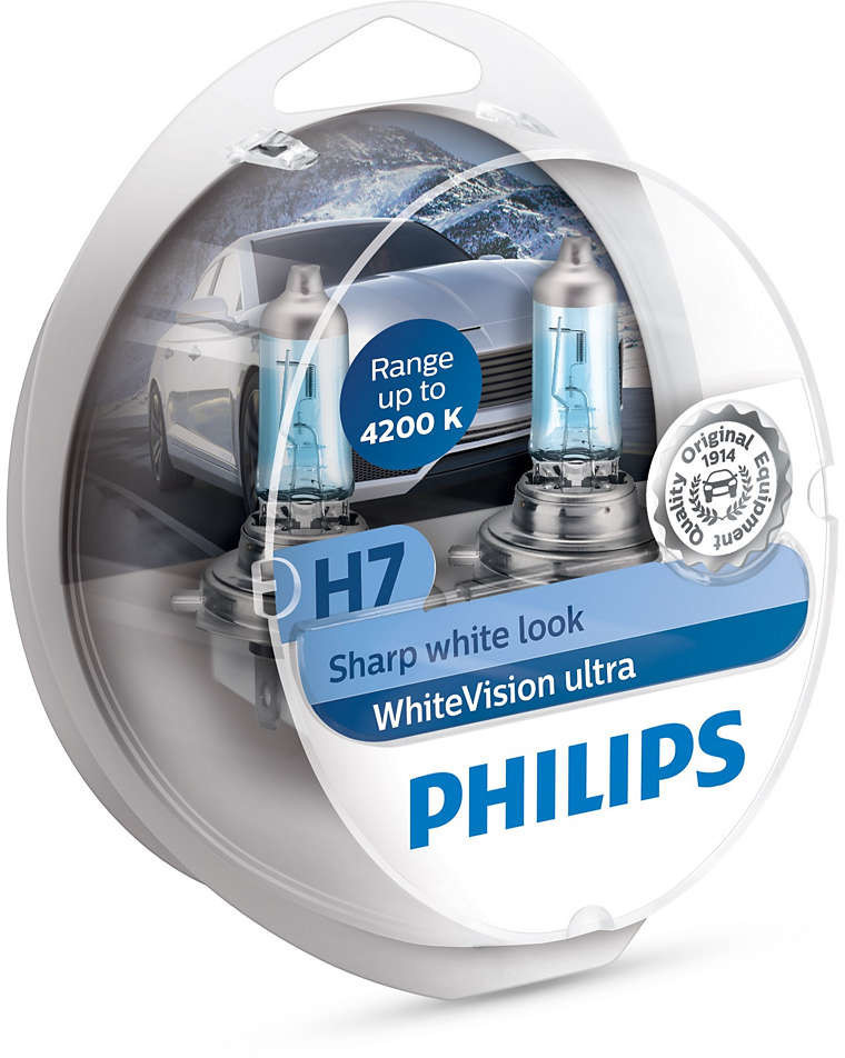Philips WhiteVision ultra H7 (2 x 12V 55W + 2 x W5W) a € 21,58 (oggi)