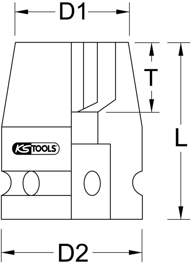 KS Tools Hexagonal Impact Socket 1/2 515.1025