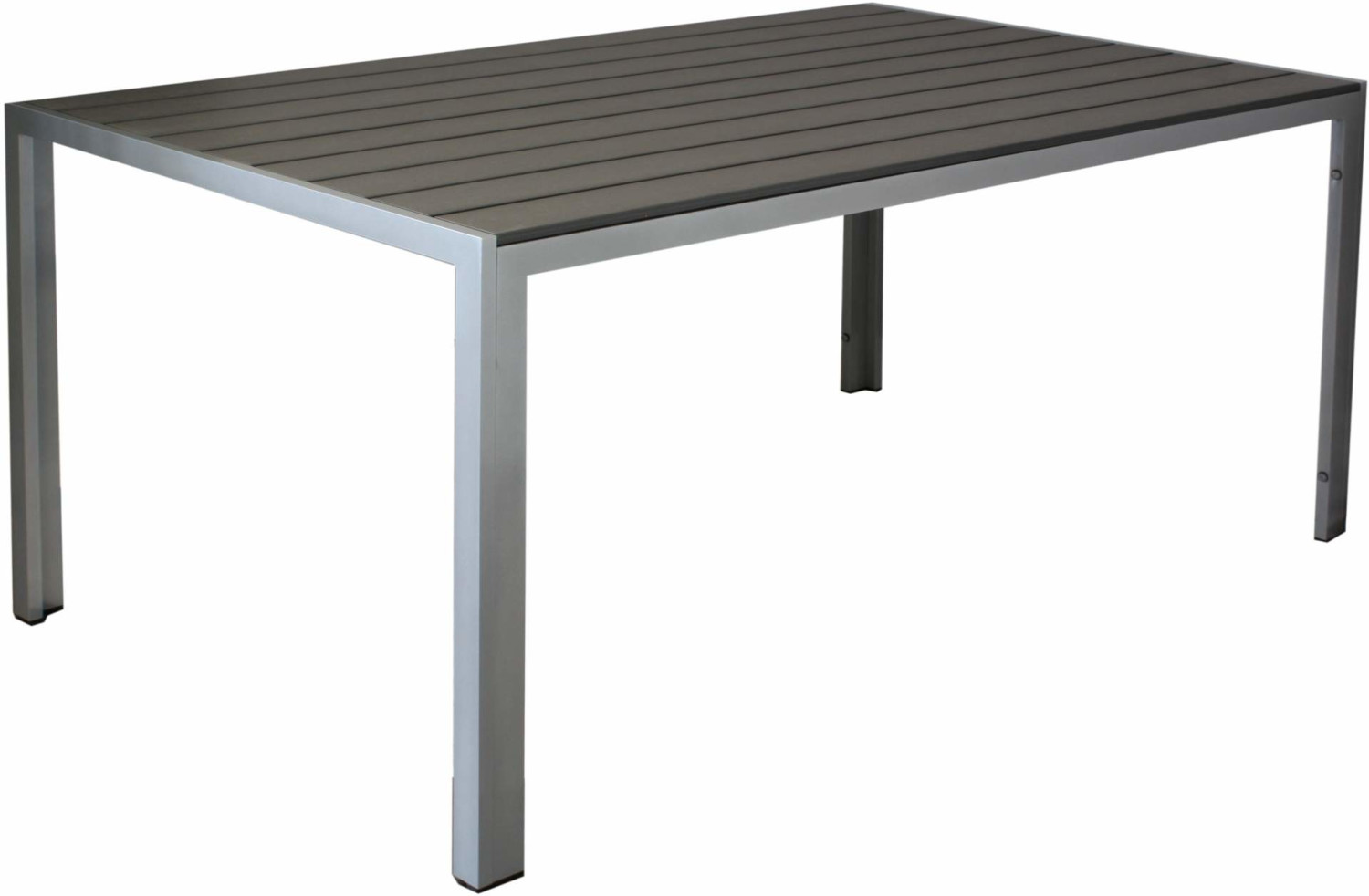 Kynast Aluminium Gartentisch 150x90cm silber/braun