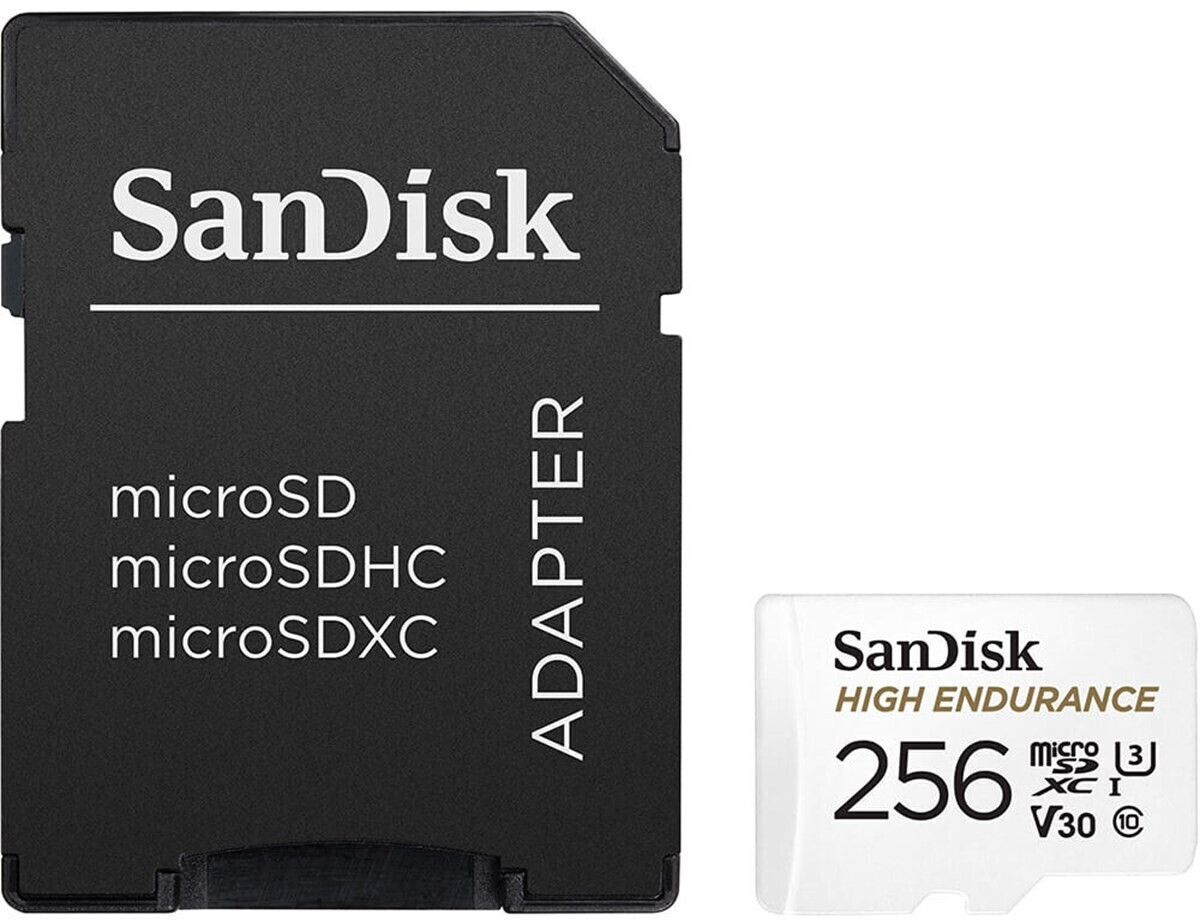SanDisk High Endurance microSDXC 256GB + SD-Adapter