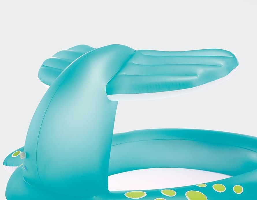 Piscine gonflable enfant avec jet d'eau Baleine Bleu - Piscines et