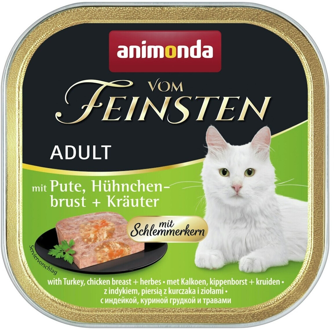 Animonda Finest Adult with Turkey, Chicken Hearts + Herbs 100g