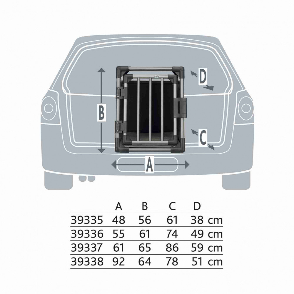 Trixie Cage de transport gris graphite S 48 x 56 x 61 cm Trixie Cage de transport gris graphite S 48 x 56 x 61 cm