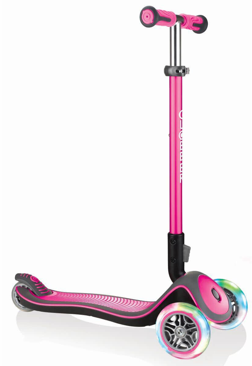 Globber Elite Deluxe Lights rose