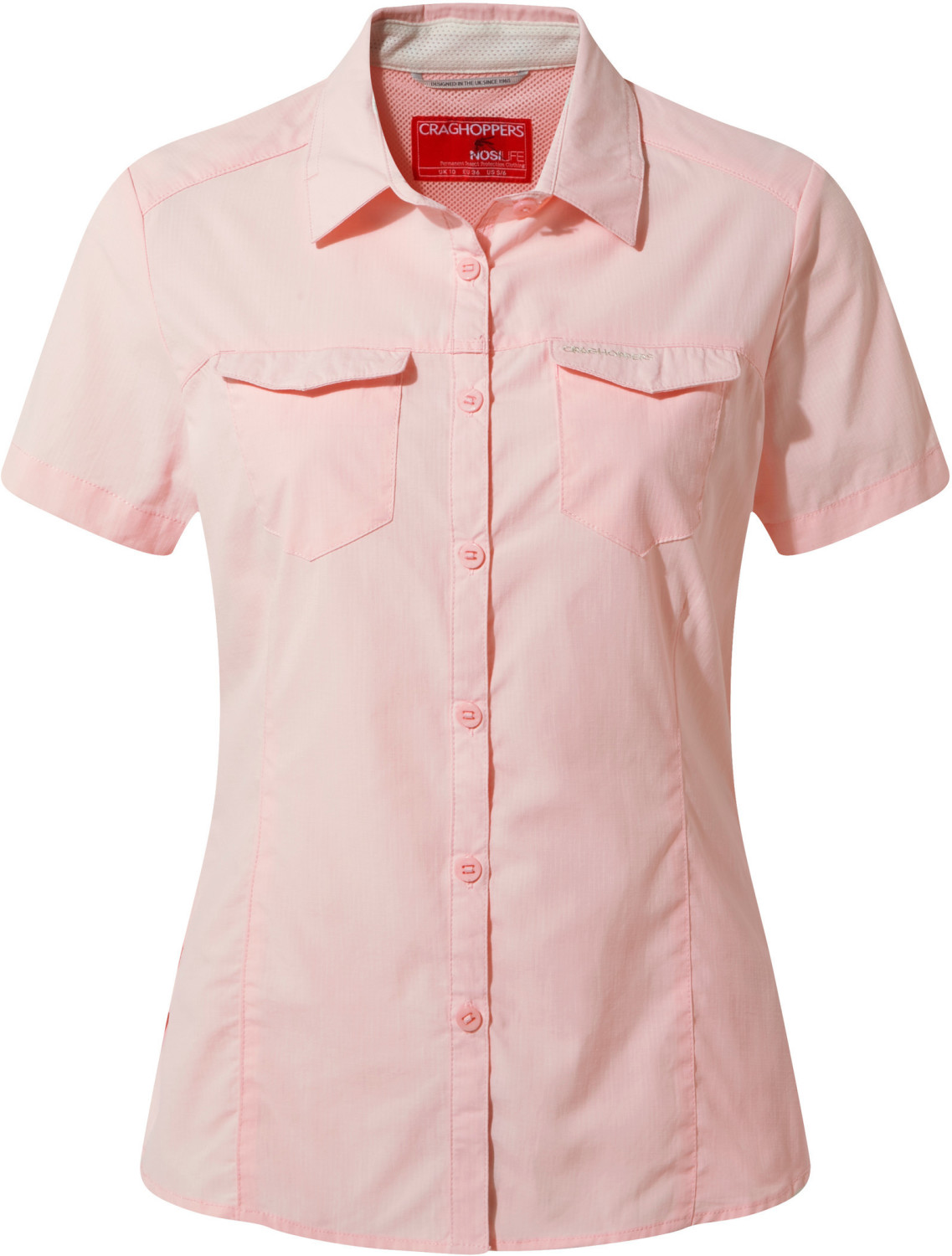 Craghoppers NosiLife Adventure II Short-Sleeved Shirt seashell pink