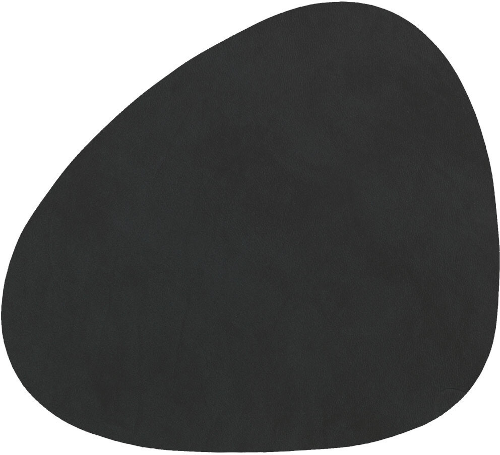 LINDDNA Curve glass coaster 11 x 13 cm Nupo black