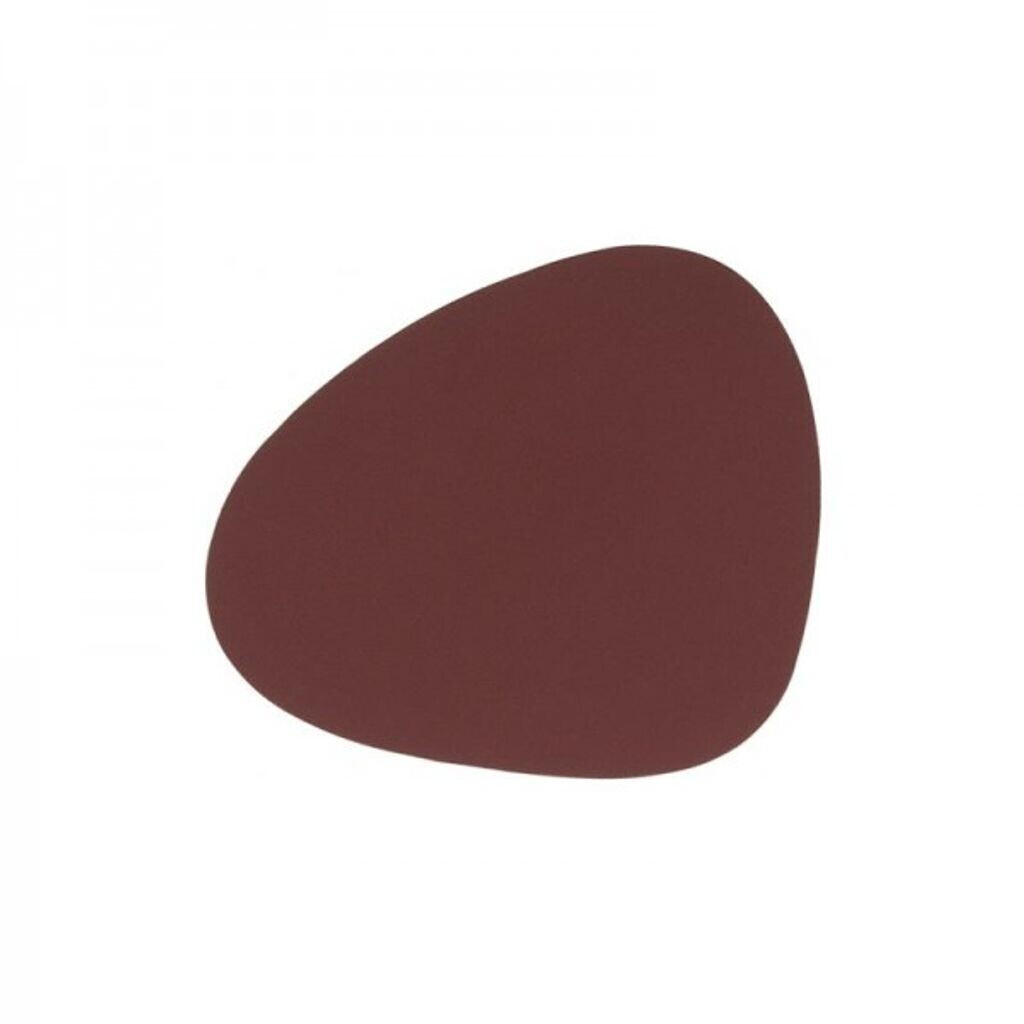 LINDDNA Curve glass coaster 11 x 13 cm Nupo red