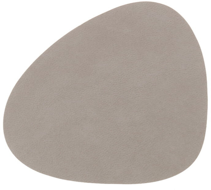 LINDDNA Curve glass coaster 11 x 13 cm Nupo light gray