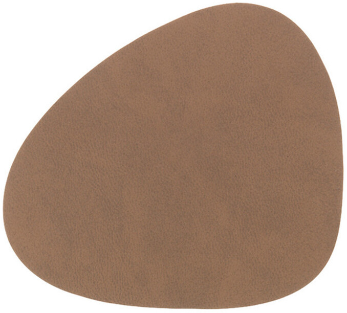 LINDDNA Curve glass coaster 11 x 13 cm Nupo brown
