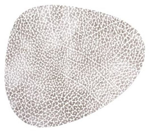 LINDDNA Curve glass coaster 11 x 13 cm Hippo white-gray