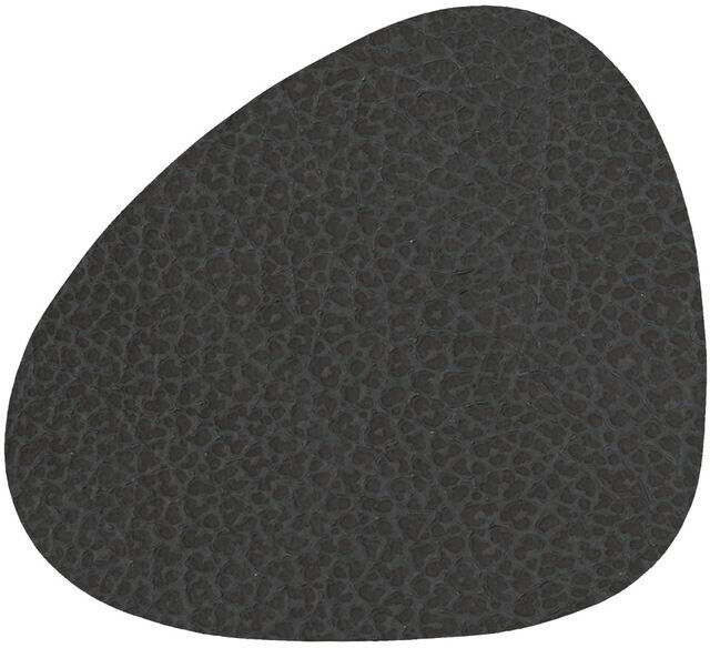 LINDDNA Curve glass coaster 11 x 13 cm Hippo black-anthracite