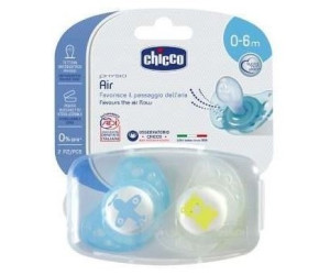 Chicco Baby LOT 2 PCS Physio Air Sucettes silicone Mannequin Pour Âges 6 m 0 M 