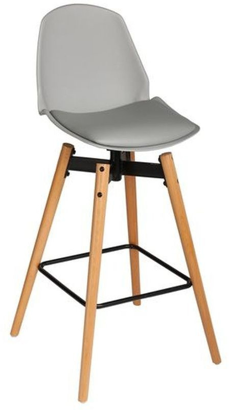 Atmosphera Tabouret de bar gris Wilio