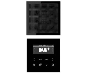 Jung Smart Radio DAB Komplett-Set Weiß DABA1WW mit 1 Lautsprecher und 2-Fach Rahmen A5582BFWW 